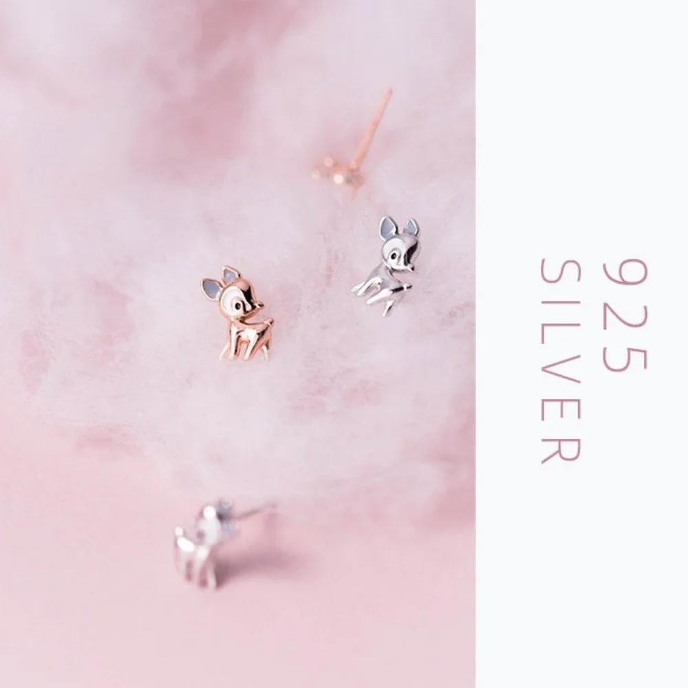 Bambi Deer Stud Earrings - Picture 4 of 5